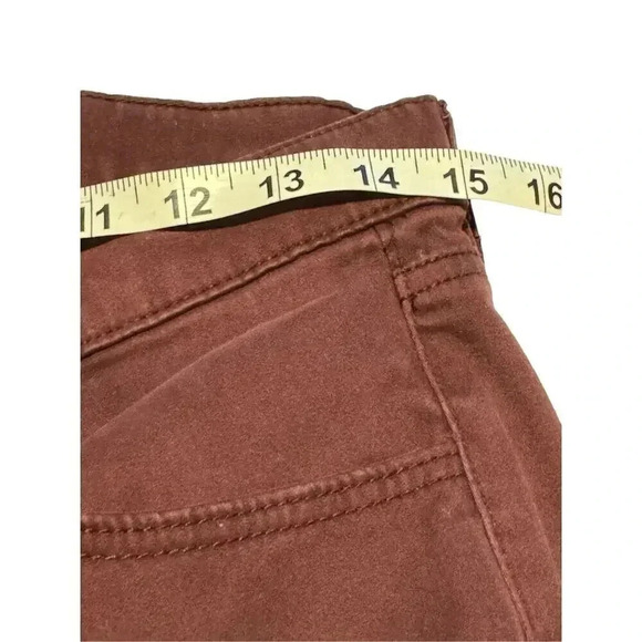 Ann Taylor Loft Made And Loved Petite Size 8 Red Burgundy Velvet Skinny Pants - Picture 5 of 7